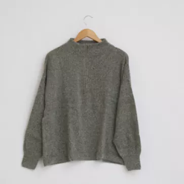 Pull col zippé en yack  